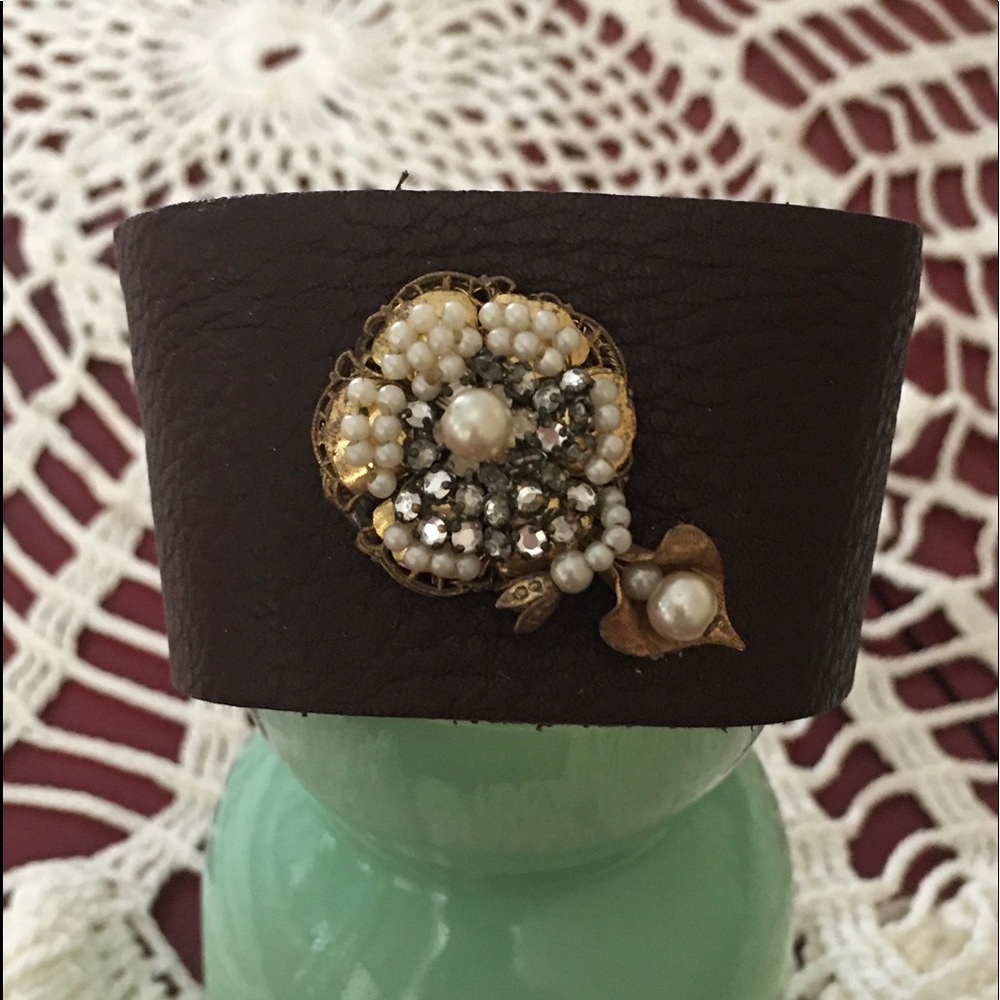 Leather cuff bracelet